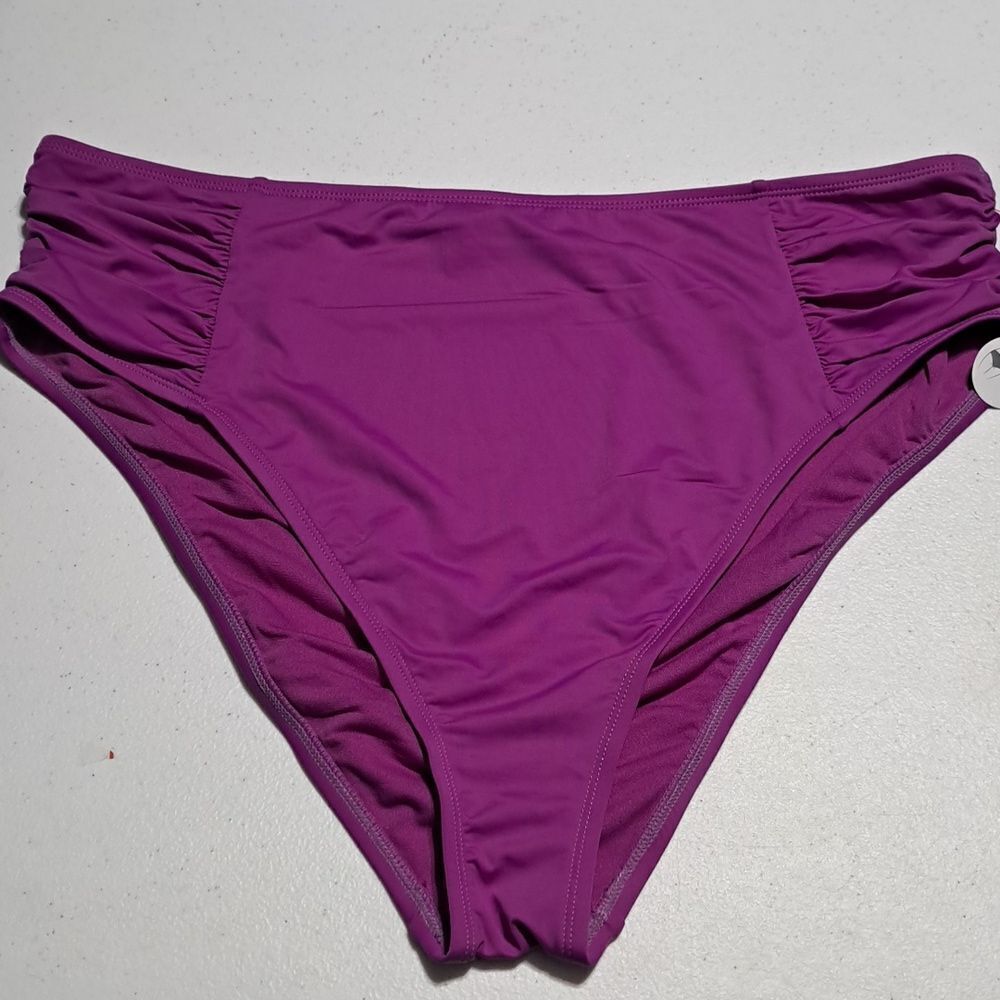 Mynah purple cheeky swim bottoms size XXL NWT